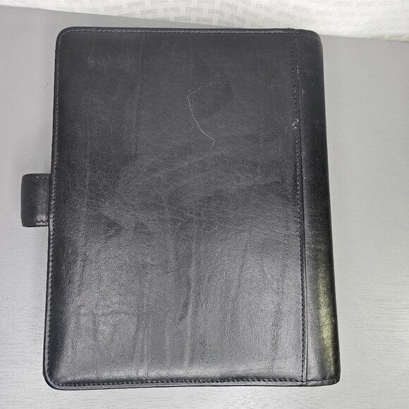 Day-Timer Black Leather Planner Binder With Strap Closure - Picture 2 of 7